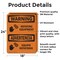 Signmission Rotating Equipment With Symbol Bilingual OSHA Warning Sign, Vinyl Decal, 18in W x 24in L, 2PK OS-2PACK-WS-D-1824-L-12829 - alternate 3